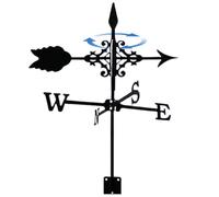 Weather Vane for the Garden,Metal Weathevcanes Wind Direction Indicators with Arrow Ornament Weather Vanes Roof Mount for Yard Garden Decorations