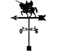 Weather Vane General and War Horse Ornament, Yard Indicating Wind Direction Professional Measuring Tool Easy To Assemble Garden Metal Art Decorations