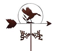 Weather Vane, Iron Durable Retro Farm Scene Garden Stake Metal Weathervane Wind Direction Indicator Professional Measuring Tools for Patio Yard Ornament Decoration (Color : Wild du