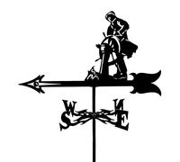 Weather Vane,Iron Durable Retro Farm Scene Garden Stake Weathervane Wind Direction Indicator Professional Measuring Tools Home Outdoor Garden Crafts Ornaments