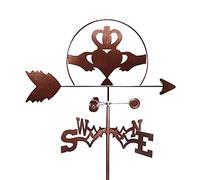 Weather Vane Love and Peace Weathervane Wind Direction Indicator Stainless Steel Weathercock Measuring Tool with Mounting Bracket for Garden Patio Yard Ornament