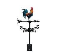 Weather Vane Metal Iron Art Rooster Weathervanes Rooftop Villa Wind Direction Indicator Vintage Fits Peacock Weather Vanes For Sheds Yard Pavilion (red-crowned Crane C) Rooster a