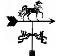 Weather Vane Metal Weather Vane with Animal Ornamentfor Roofs Weathervane Wind Direction Indicator Wildlife Outdoor Sheds Yard Roof Barns Decoration-Horse