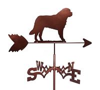 Weather Vane Metal Weathervane Garden Stake,Retro Farm Scene Decorative Wind Direction Indicator for House,Garage,Cupola,Barn(Color:Greyhound) (Saint Bernard)