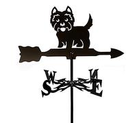 Weather Vane, Metal Weathervane Iron Retro Farm Scene Garden Stake Wind direction indicator Professional Measurement Tools Easy Use and Install