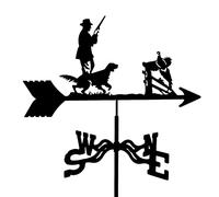Weather Vane, Metal Weathervane Iron Retro Farm Scene Garden Stake Wind Direction Indicator Professional Measurement Tools Easy Use and Install