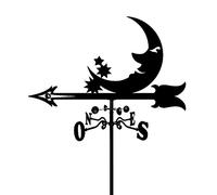 Weather Vane Moon Metal Roof Mount Weathervane Wind Direction Indicator St