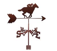 Weather Vane Retro Horse Racing Decoration Metal Wind Direction Indicator