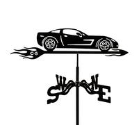 Weather Vane Roof Mount Metal Weathervane Wind Direction Indicator Cupolas Yard Scene Decor Stake Weathervanes(Style 1)