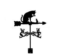 Weather Vane Roof Mount Stainless Steel Weathervane Wind Direction Indicator Weathercock Measuring Tools for Outdoor Bracket Decor Craft