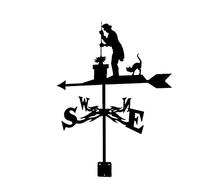 Weather Vane Sailboat Witch Lamb Stainless Steel Weathervane Outdoor Sheds Iron Yard Direction Indicator Weathercock for Garden Patio Yard Ornament