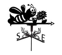 Weather Vane Stainless Steel Bee Shape Weathervane Measuring Tool Direction Indicator for Garden Patio Yard Ornament Decoration Weathercock
