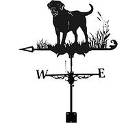 Weather Vane Stainless Steel Direction Indicator for Patio Yard Farm Scene - Decorative Wind Vane with Mounting Bracket