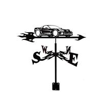 Weather Vane Stainless Steel Garden Stake Camper Duck Family Fox Weathervane Measuring Tools Wind Direction Indicator Weathercock Suitable for Outdoor Metal Products