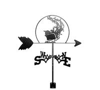 Weather Vane Stainless Steel Garden Stake Weathervane Measuring Tools Wind Direction Indicator Weathercock Suitable for Outdoor Metal Products (Color : Elk pulling cart)