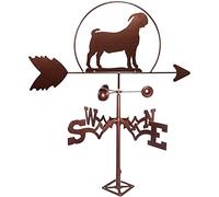 Weather Vane Stainless Steel Wind Vane Wind Direction Indicator Wind Vane European Goat Decorative Weathervane Garden for Farm Scene Patio Yard Ornament,A