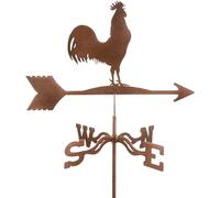 Weather Vane The Rooster's Song Wind Vane Wind Direction Indicator Weathervane Stainless Steel Ornament for Farm and Garden Decoration,