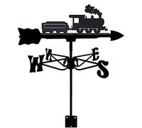 Weather Vane Train Pattern Weathervane with Roof Mount Architectural Stainless Steel Outdoor Wind Vane Measuring Tools Garden Supplies