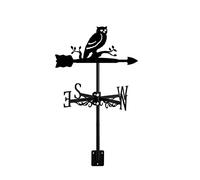 Weather vane, Weathervane Owl Shaped Iron Ornament Wind Direction Indicator, Yard Roofs Vane Outdoor Garden Farm Decoration, D(A)