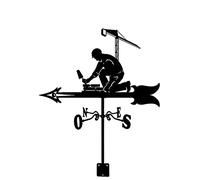 Weather Vane Weathervane Wind Direction Indicator Stainless Steel Corrosion Resistant Weathercock Measuring Tool with Mounting Bracket (Color : Cementer)