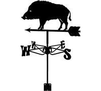 Weather Vane Wild Boar Metal Weathervane Wind Vane with Coating Wind Direction Indicator for Outdoor Farm Yard Garden Gazebo