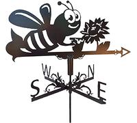 Weather Vane Wind Direction Indicator,Weather Vane Farm Retro,Yard Wind Measuring Tools - Shepherd, for Outdoor Garden Decoration Crafts Ornaments Roof Installation,C