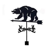 Weather Vane Wind Direction Indicator Weathercock Measuring Tool Stainless Steel Weathervane for Garden Patio Yard Ornament Decoration (Color : Wild bear)