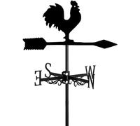 Weather Vane Wind Vane with Animal Chickens Garden Stake Weather Vane Wind Direction Indicator Weathercock Black Rooster Cockerel Ornament for Mount Yard Decor Craft-Chickens