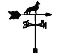 Weather Vane With animal Ornement, Vintage Wrought Iron Metal Wind Direction Indicator Roof Mounted Farm scene Garden Measuring Tools,A,35X50CM