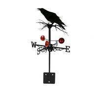 Weather Vane with Holder, Retro Rooster Design, Robust Metal Wind Vane for Weather Forecast, Metal Cockerel Weathervane for Wind Direction Indicator and Roof Decoration