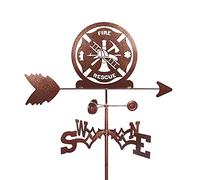 Weather Vanes Fight Silhouette Metal Stainless Steel Weathervane Wind Direction Indicator Creative Ladder and Axe Sculptures Weathercock with Coating