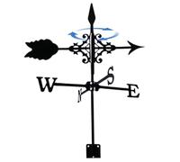 Weather Vanes for the Garden Weather Vane for the Garden, Metal Weathevcanes Wind Direction Indicators with Arrow Ornament Weather Vanes Roof Mount