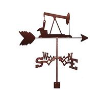 Weather Vanes Measuring Tools Weathervane Wind Direction Indicator Weathercock Stainless Steel with Anti-Rust Coating for Outdoor Decor Craft (Color : Oil drilling rig)