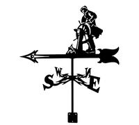 Weather Vanes Stainless Steel Weathervane Wind Direction Indicator Creative Sculptures Weathercock with Anti-Rust Coating for Outdoor Decor Craft (Color : Sailboat helmsman)