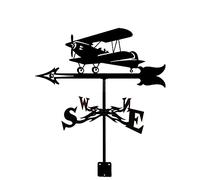 Weather Vanes Swan Farmer Crocodile Silhouette Weathervane Wind Direction Indicator Weathercock Stainless Steel with Coating for Outdoor Decor Craft