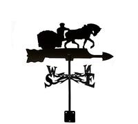 Weather Vanes Swan Farmer Crocodile Silhouette Weathervane Wind Direction Indicator Weathercock Stainless Steel with Coating for Outdoor Decor Craft