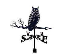 Weather Vanes Weathervane Measuring Tools Cat Family Grouper Owl Silhouette Weathercock Wind Direction Indicator for Outdoor Gardens Houses Patio Lawns