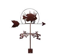 Weather Vanes Weathervane Measuring Tools Cat Family Grouper Owl Silhouette Weathercock Wind Direction Indicator for Outdoor Gardens Houses Patio Lawns