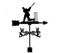 Weather Vanes Weathervane Measuring Tools Creative Cricket Batter Pet Dog Sculptures Weathercock Outdoor Gardens Iron Art Houses Patio Lawns