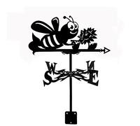 Weather Vanes Weathervane Wind Direction Indicator Weathercock Stainless Steel with Anti-Rust Coating for Outdoor Decor Craft (Color : Bee picking nectar)