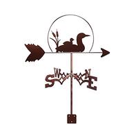 Weather Vanes Wind Direction Indicator Stainless Steel Weathervane Measuring Tools Weathercock for Outdoor Animal Bracket Decor Craft (Color : Duck 2)