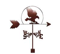 Weather Vanes Wind Direction Indicator Stainless Steel Weathervane Measuring Tools Weathercock for Outdoor Animal Bracket Decor Craft (Color : Elk 3)