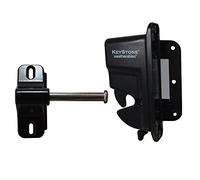Weatherables Black Zinc Diecast Metal Key-Lockable Keystone Latch | 1 Sided | Keyed Alike | KLADV-M1-BK-KA-WEA
