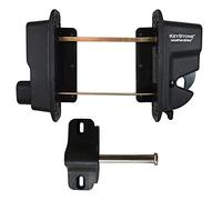 Weatherables Keystone 2-Sided Key-Lockable Gate Latch - Nylon Polymer Heavy Duty Gate Latch with Self-Latching Gate Lock - Made for Easy Installation on Metal, Wood & Vinyl Fences, Keyed Alike