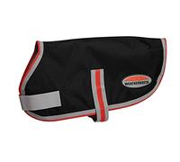 WeatherBeeta ComFiTec 1200D Therapy-Tec Dog Coat, Black/Silver/Red, 35cm