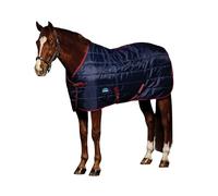 WeatherBeeta ComFiTec 210D Channel Quilt Stable Standard Neck 100G, Navy/Burgundy, 5'6