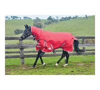 Weatherbeeta Comfitec Classic Combo Neck Heavy Horse Rug - Red/Silver/Navy