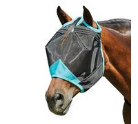 Weatherbeeta Comfitec Deluxe Fine Mesh Mask Black/Turquoise - Warmblood