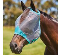WeatherBeeta ComFiTec Deluxe Fine Mesh Mask, Grey/Turquoise, Small Pony