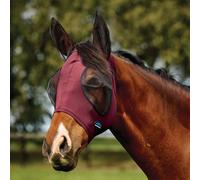 WeatherBeeta Comfitec Deluxe Stretch Fly Mask With Ears Burgundy/Black - SMALL